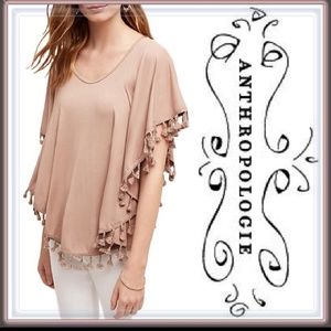 🍑Anthropologie Boho Chic Tassled Blouse